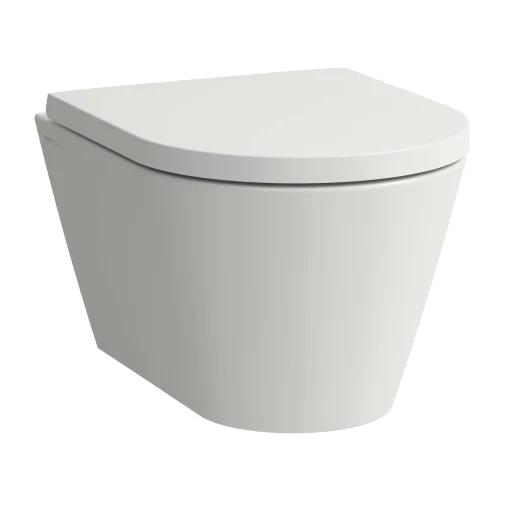 Kartell Laufen væghængt toilet, kompakt, uden skyllekant, mat hvid
