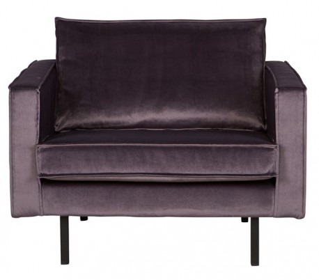 Rodeo Lænestol i velour B105 cm - Grå
