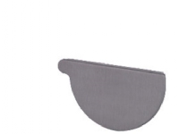 VMZINC endebund, halvrund, højre, QUARTZ-ZINC - 280 mm