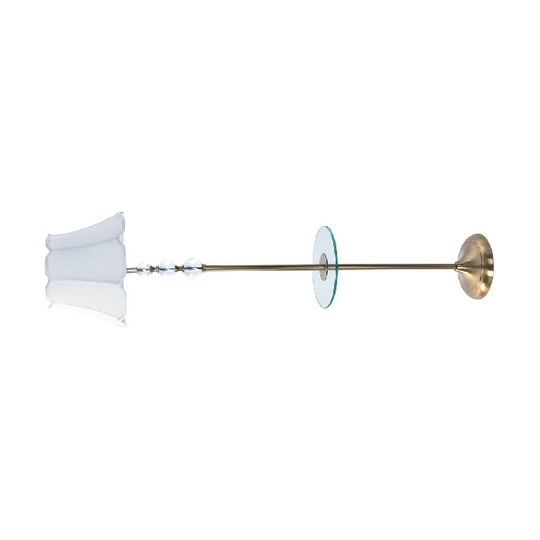 Gulvlampe DKD Home Decor Gylden Metal Bomuld Hvid Marmor Romantisk (40 x 40 x 162 cm)