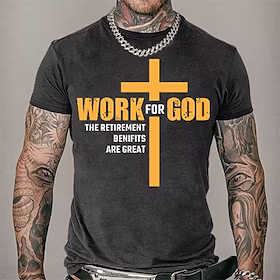 Herre T-shirt Vask skjorte Grafiske tryk Kors Syre 100% Bomull Rund hals Varm Stempling Gade Ferierejse Kort Ærme Tøj Basale Designer Moderne Moderne
