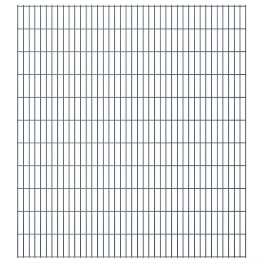 vidaXL havehegnspaneler 2D 2,008x2,23 m 50 m (total længde) grå