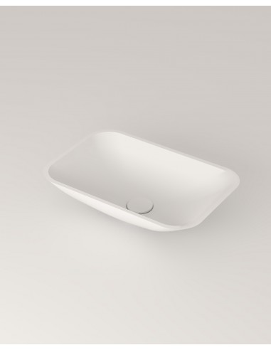 LC6M bordmonteret håndvask 43,8 x 28,4 cm solid surface - Mat hvid