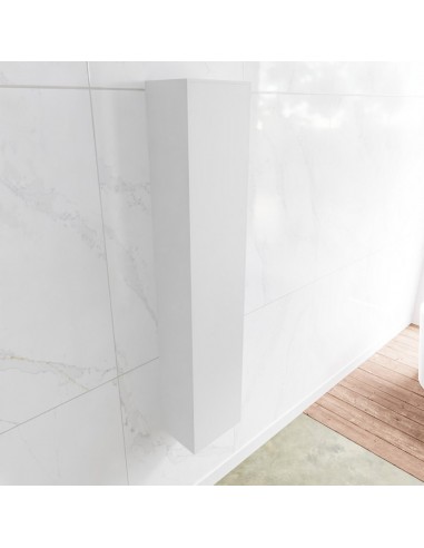 LAGOM højrevendt skab til badeværelset 150 x 30 cm Solid surface - Talkum