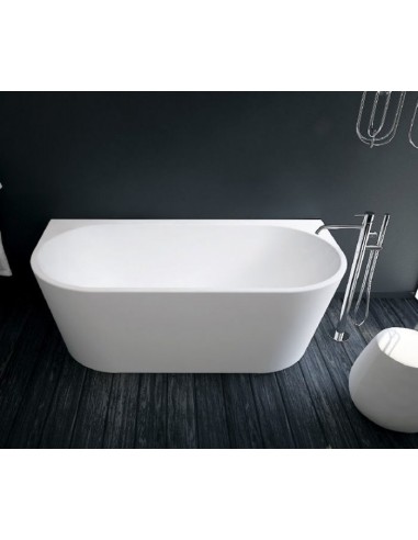 Ideavit ALEXA fritstående væg badekar 170 x 80 cm Akryl - Mat hvid