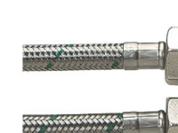 Tilsl.Sl ½ L x ½ L 1000mm DN8 - Softpex Koldt-varmt vand-rustfri flet