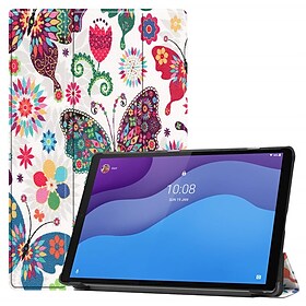 Tablet Etuier Til Lenovo Tab M10 HD M8 FHD M7 Fane P11 / Plus Faneblad P11 Pro Trifold stativ Med stativ Visning i flere vinkler Grafisk Marmor PU Læder