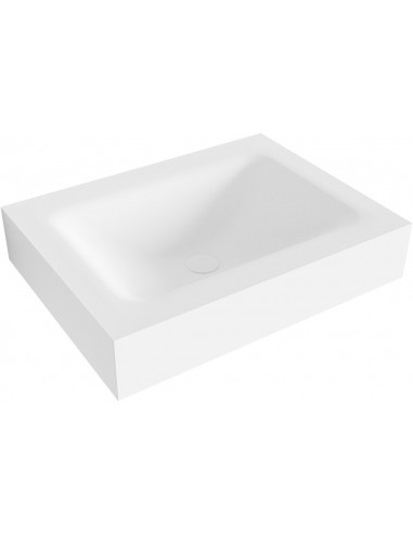 CLOUD væghængt håndvask 60 x 46 cm Solid surface - Talkum