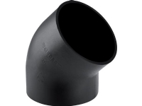 Geberit PEH bøjning 45 grader 160 mm sort