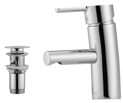 Mora MMIX B5 håndvaskarmatur m/push-open bundventil, krom