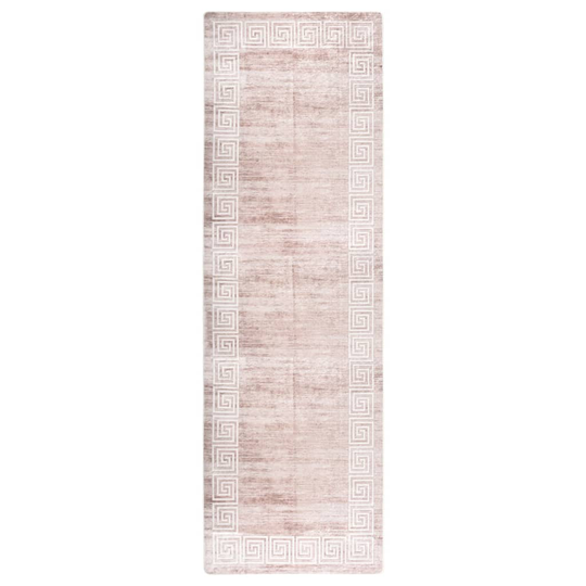 vidaXL gulvtæppe 80x300 cm skridsikkert og vaskbart beige