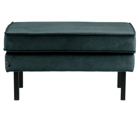 Rodeo Skammel i velour 84 x 54 cm - Teal