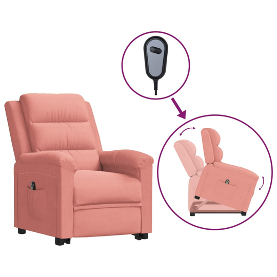 vidaXL løftestol velour pink