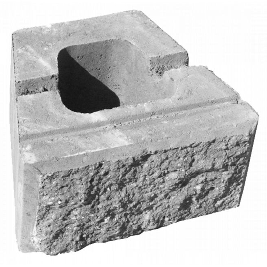 RBR Lock Block XL - 26x30x15 - Grå - Knæk Støttemur