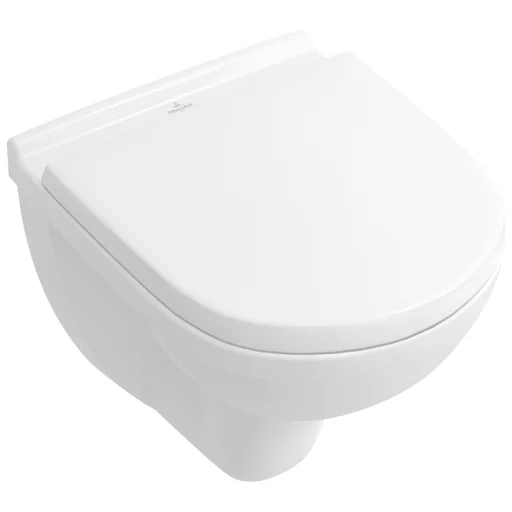 Villeroy & Boch O.Nova Compact væghængt toilet m/ toiletsæde, rimless, hvid