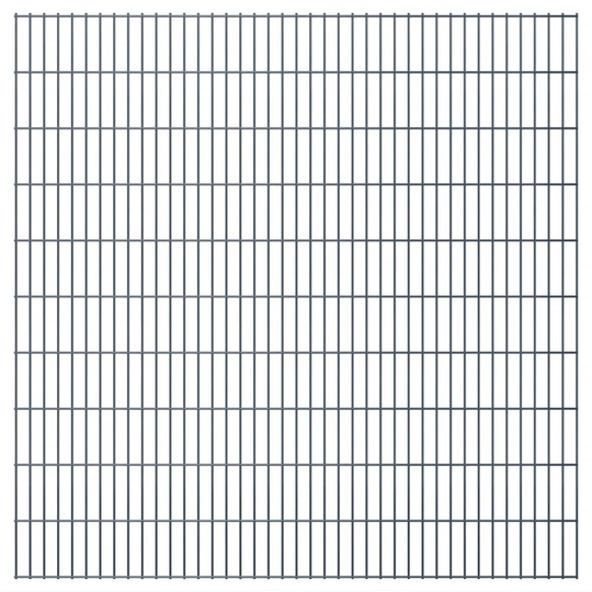 vidaXL havehegnspaneler 2D 2,008x2,03 m 44 m (total længde) grå