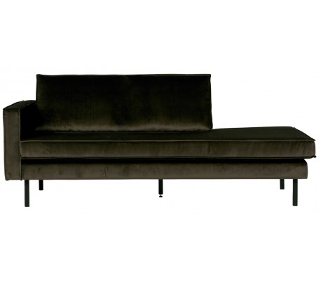 Rodeo daybed sofa i velour B206 cm - Mørkegrøn