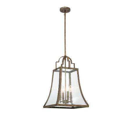 Belle 4 Loftlampe 36 x 36 cm - Rust/Klar med dråbe effekt