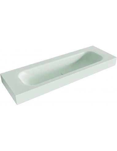 BIG LARGE væghængt håndvask 140 x 46 cm Solid surface - Svag grøn