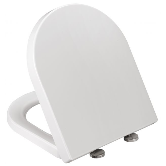 Nautic Designtoiletsæde metal beslag/soft close hvid