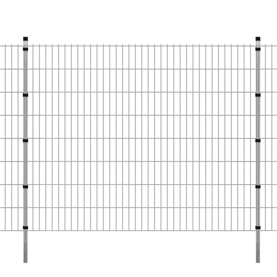 vidaXL Havehegn med stolper 2008x1630 mm. 34 m Sølv