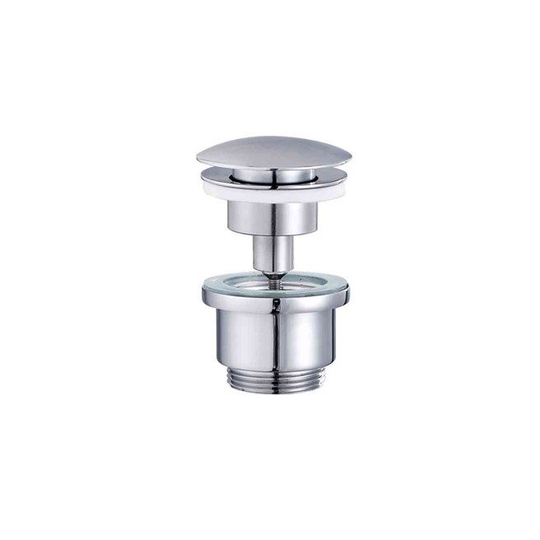 Geyser push bundventil 1 1/4" krom