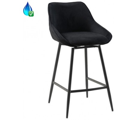 Luna rotérbar barstol i ripcurl H96 cm - Sort/Sort