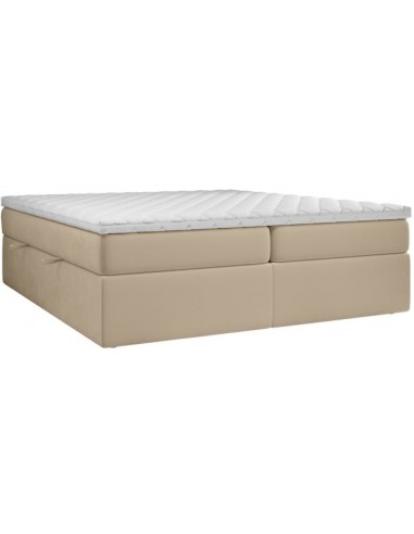 Base kontinentalseng med opbevaring 140 x 200 cm med 7 komfortzoner - Guldbeige