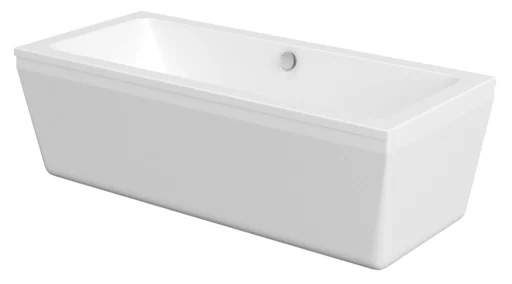 Royal Lenora 180x80cm fritstående badekar hvid med ben og afløb