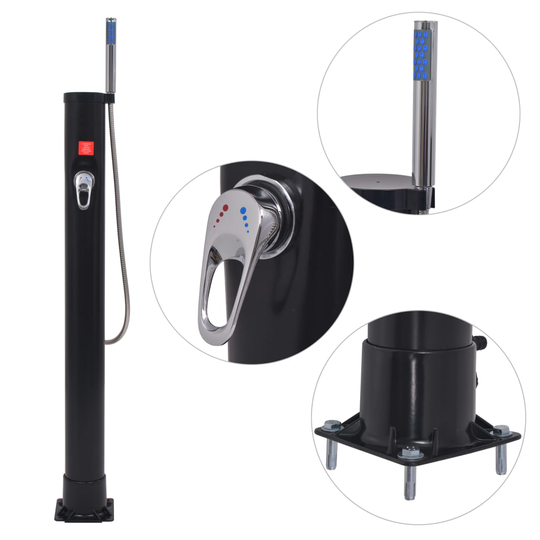 vidaXL soldrevet bruser 8 l PVC-stål