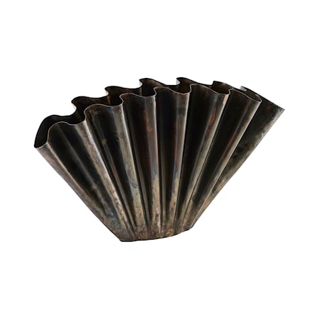 Vase, Flood, Antik brun ,l: 53.4 cm, w: 11 cm, h: 30 cm