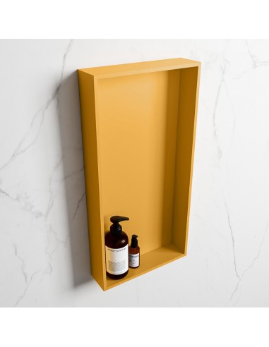EASY hylde til badeværelset 59,5 x 29,5 cm Solid surface - Okker