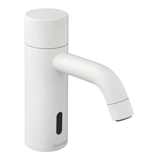 Damixa Silhouet Touchless håndvaskarmatur, predefineret flow, mat hvid