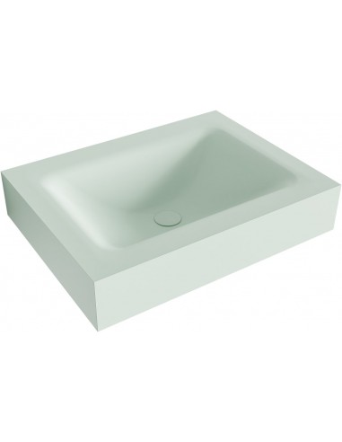 CLOUD væghængt håndvask 60 x 46 cm Solid surface - Svag grøn