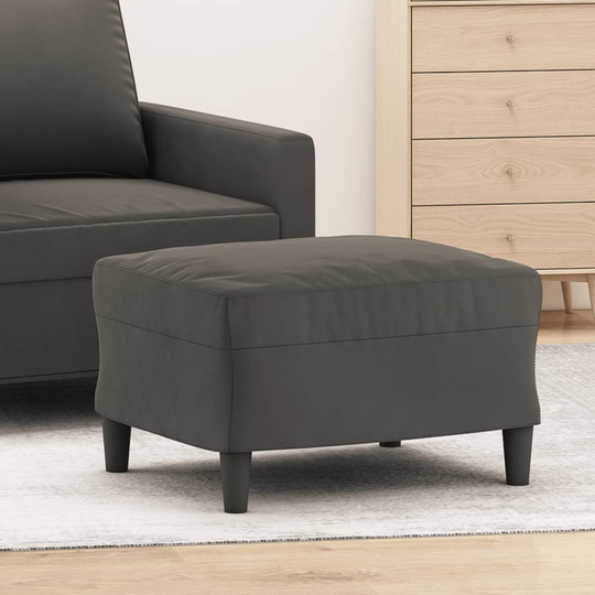 vidaXL fodskammel 60x50x41 cm velour mørkegrå
