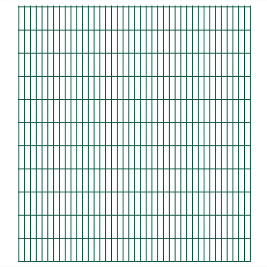 vidaXL havehegnspaneler 2D 2,008x2,23 m 20 m (total længde) grøn