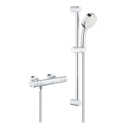 Grohe Grohtherm 800 Cosmopolitan brusesæt, m/termostat, 60 cm brusestang, krom