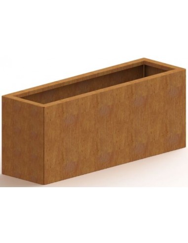 Texas højbed uden bund H80 x B100 x D30 cm i corten stål