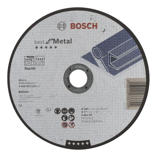 Bosch Skæreskive A46v B M 180x1,6mm Lige - 2608603520