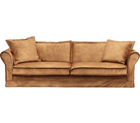 Carlton 3,5 personers sofa i velour B255 cm - Cognac