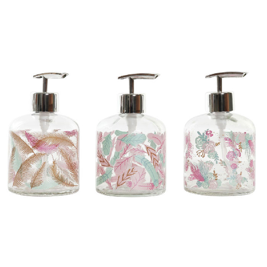 Sæbedispenser DKD Home Decor Fjer Krystal Multifarvet ABS (10 x 8 x 14 cm) (3 enheder)