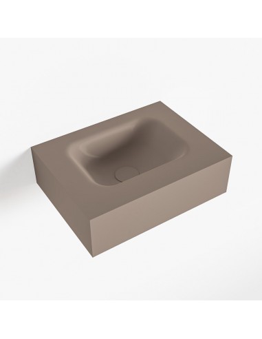 LEX væghængt håndvask 40 x 30 cm Solid surface - Røg