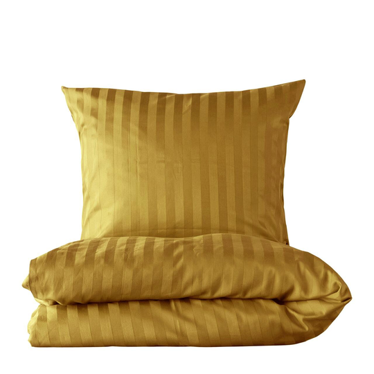 SINNERUP Stripe sengetøj (CURRY, 140X200 (alm. længde))