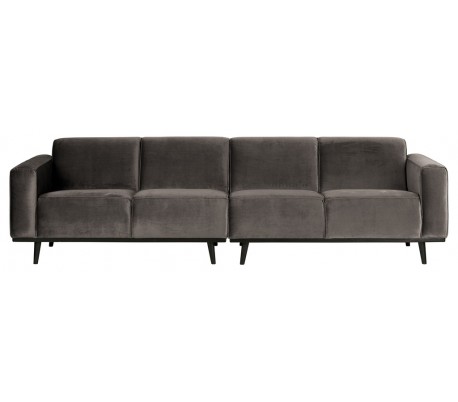 4-personers sofa i velour 280 cm - Taupe