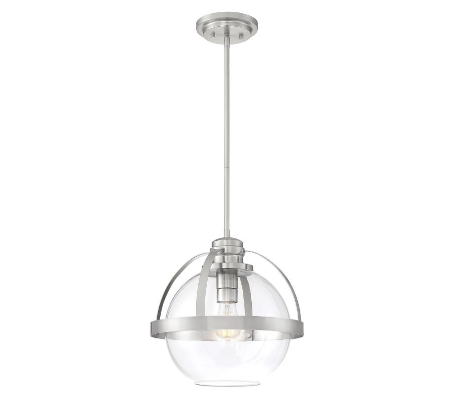 Pendleton 1 Loftlampe Ø36 cm - Satineret nikkel/Klar