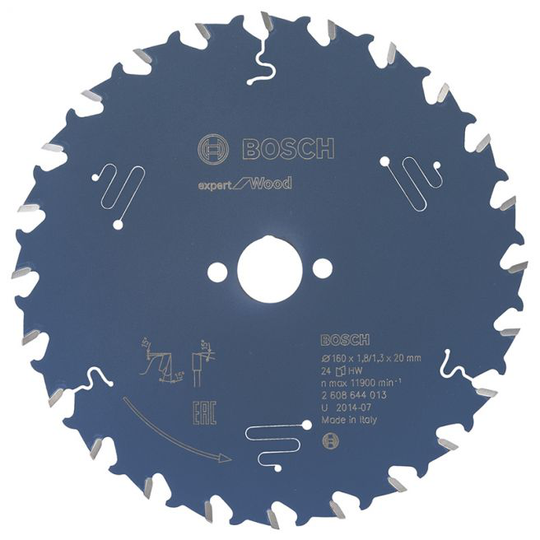 Bosch Rundsavsklinge 160x20x1.8mm 24t Exp Wood - 2608644013