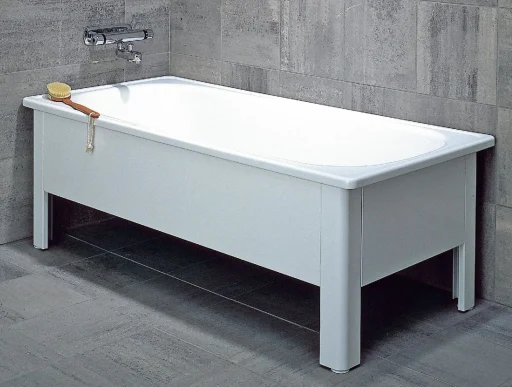 Svedbergs Badekar 140 x 70 cm m/Front & gavle, Hvid