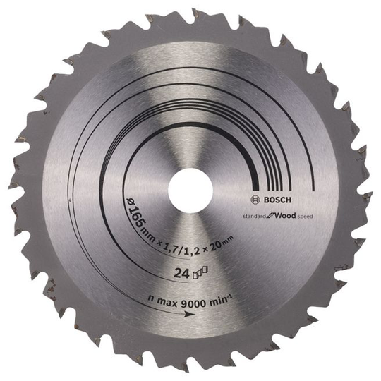 Bosch Rundsavsklinge Ø165x1,7x20 24t Speedline - 2608642601