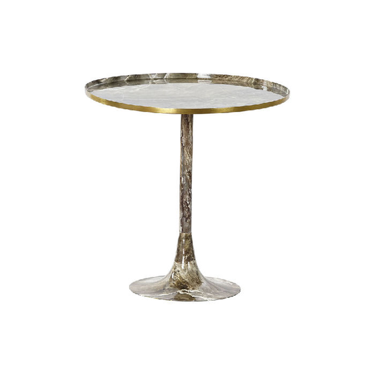 Sofabord DKD Home Decor Brun Aluminium Marmor (51 x 51 x 51 cm)
