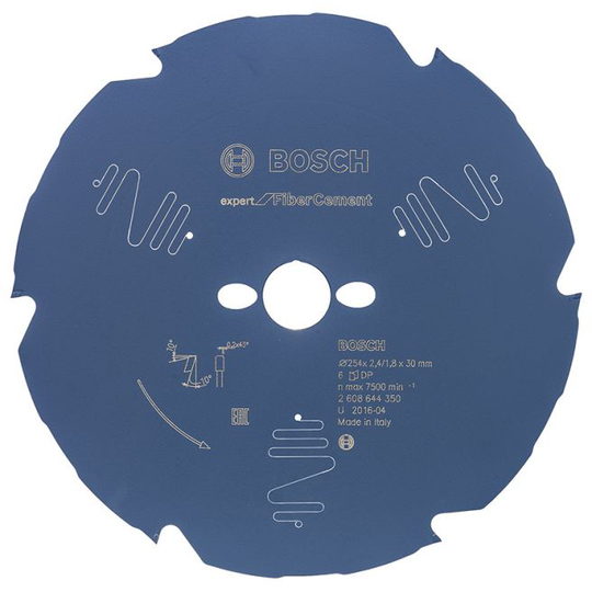 Bosch Rundsavsklinge 254x30x2,2mm 6t Exp Fiber Ceme - 2608644350